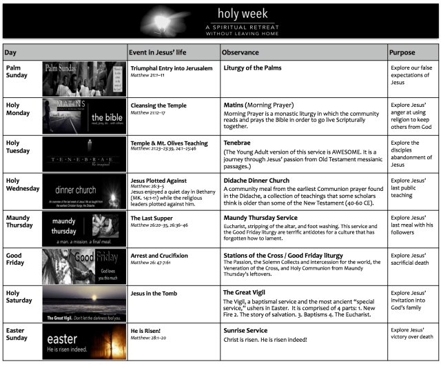Holy Week Sched 2014 Blog